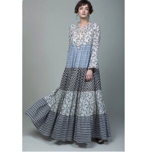 yvonne s hippy tiered printed cotton voile maxi dress YVONNE S